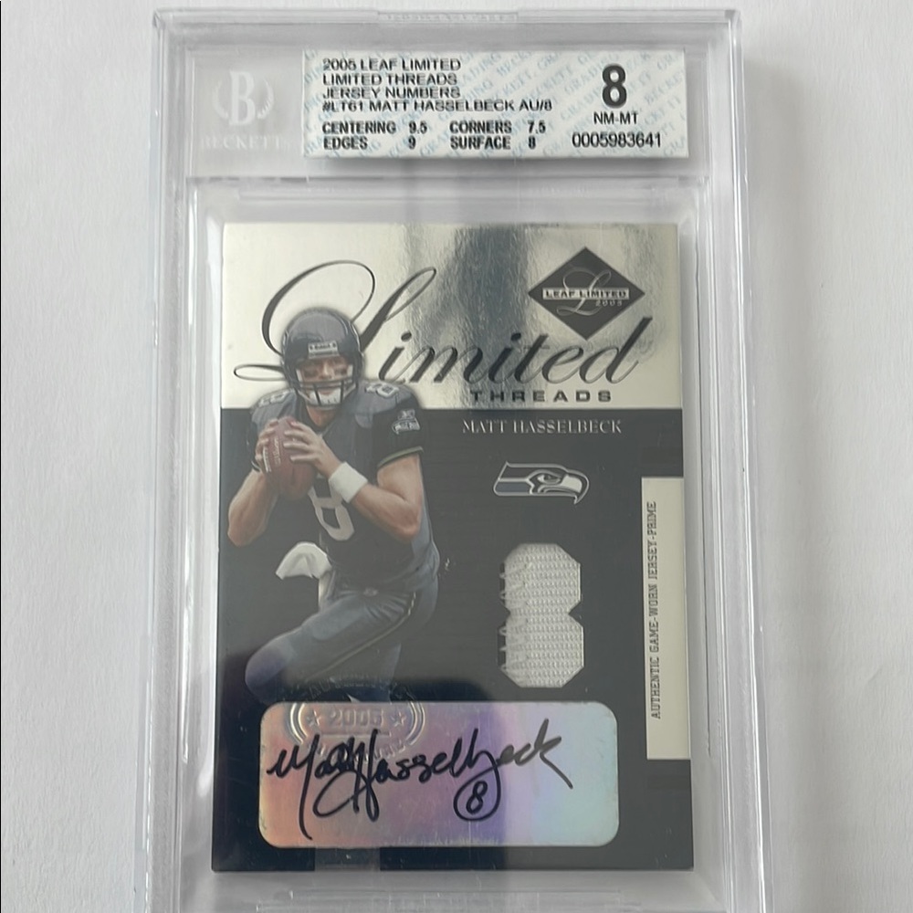 LEAF Limited Threads - Matt Hasselbeck Graded Card